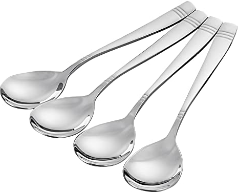 Easymanie Lot de 6 Grandes Cuillères de Service en Acier Inoxydable