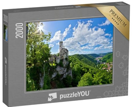 puzzleYOU: Puzzle 2000 Teile „Schloss Lichtenstein im Echaztal“ – aus der Puzzle-Kollektion Burgen