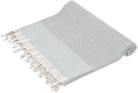 Asciugamano turco Peshtemal Hammam XXL per spiaggia, spa, yoga, sauna, viaggio - Leggero, ad asciugatura rapida, ultra morbido 100% cotone - 100x180 cm -