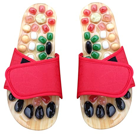 Ciabatte Massaggianti Donna Rosse, Size 37-38 in PU EVA | Sandali Donna Comodi, Sandali Massaggio, Scarpe il Massaggio dei Piedi