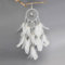 Dream Catcher Colgante,Hecho a Mano Atrapasueños,Atrapasueños con Plumas,Atrapasueños,Dream Catcher Adornos Colgar,Nice Dream Atrapasueños,con Estilo Bohemio Decoración de Dormitorio,Blanco(50*11CM)