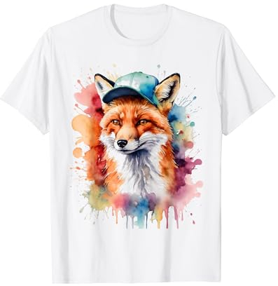Fuchs Snapback Cap Cool Tier Aufdruck Design Print T-Shirt