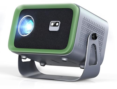 【Autofokus Beamer mit 360° Drehbarem Ständer】Mini Beamer 4K Unterstützt, 20000L Native 1080P WiFi6 Bluetooth Beamer, 50% Zoom Videoprojektor Heimkino 300'' Display, Kompatibel mit TV Stick/Smartphone