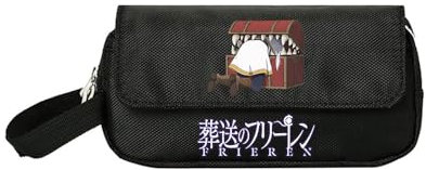 Sageam Anime Frieren: Beyond Journey's End Merch Federmäppchen, Schulmäppchen Kinder, Federtasche für Jungen und Mädchen (schwarz)