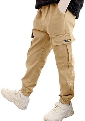 Pantalon Cargo Ado Garçon Taille élastique Large 8-15 Ans Pantalon Ample Enfant Garcon Hiver Pas Cher Confortable Casual Sport Jogging Streetwear Sweatpants
