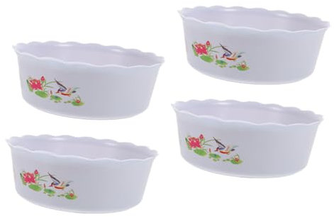 POPETPOP 4pezzi Vaso Per Piante Idroponiche in Plastica Decorativo Contenitore Per Fiori Idroponici Vaso Per Piantare Ninfee Ciotola Per Piantare Narcisi Fioriera Ciotola