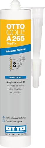 OTTOCOLL A265 TopFix 310 ml pärlvit fixeringslim monteringslim limlimning trä plast metall polystyren