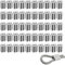 Virolas De Aluminio, 50 Piezas 4mm Manguito De Bucle De Aluminio Dobles, Bucles De Engarce, Cable Doble Manguito, Manguitos De Cable De Acero, Abrazaderas De Cuerda De Doble Manguito