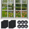 Fliegengitter für Fenster 6 Stück, Moskitonetz Fenster Selbstklebend, Insektenschutz mit Klettband Selbstklebend 130x150 cm, Moskitonetze für Fenster Schützen die Familie vor Insekten (Schwarz)