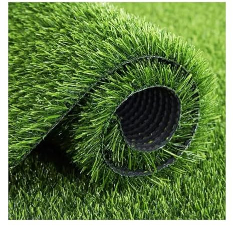 SFQEVHRZ Artificial Grass， 1x10m Realistic Looking Grass Carpet Roll, 20mm Thick Fake Artificial Grass Mat for Patio Garden Balcony School Lawn Decoration(1x10m)
