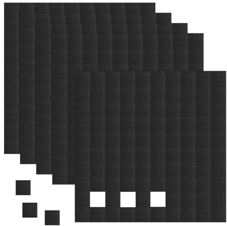 Thboxes 500 Pièces Aimants Autocollants, 10 x 10 mm Magnétiques Autocollantes Carrés Aimants Plats Plaquettes Magnétiques Adhésives Fortes pour Photos Cartes DIY Organisation