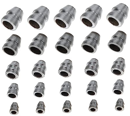 DIYEAH 2 Sätze Runder Keilsatz Handhaben Kreis Runde Hammerkeile Im Freien Keil Für Schwere Äxte Axtkeil Rund Stahlkeil Keile Für Axtstiel Runder Griff Beilkeil Eisen Silber 25 Stücke * 2