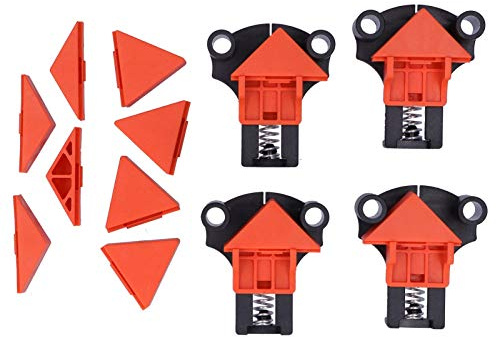 Abrazaderas de ángulo recto de 60°, 90°, 120°, Fixi de esquina de madera, cabeza angular con 3 ángulos, abrazaderas Pla ABS de peso para tableros de madera, bricolaje