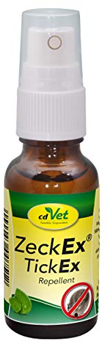 cdVet Naturprodukte TickEx 50 ml - Dog & cat & horse - against ticks - defensive spray with long-term effect - immediate protection - danger of tick bites - without synthetic additives - even for young dogs -
