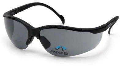 Pyramex Safety Venture II Bifokale Schutzbrille, graue Gläser, +1,5 Gläser