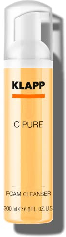KLAPP Cosmetics - C Pure - Foam Cleanser - Reinigungsschaum mit belebender Wirkung - für eine gründliche ergiebige Reinigung - für jeden Hauttyp geeignet - 200 ml
