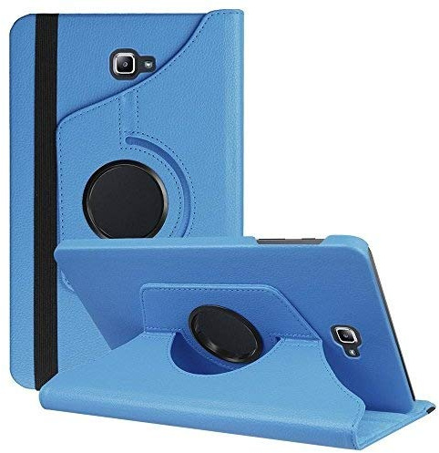 DETUOSI Schutzhülle kompatibel mit Galaxy Tab A6 10.1 2016, 360 Grad Schutzhülle aus PU-Leder, Smart Case Cover Schutzhülle mit Standfunktion für Galaxy Tab A 10,1 Zoll SM-T580N/T585N-Himmelblau
