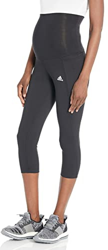 adidas Womens Designed 2 Move 3/4 Sport Tight (Maternity) Black/White X-Large