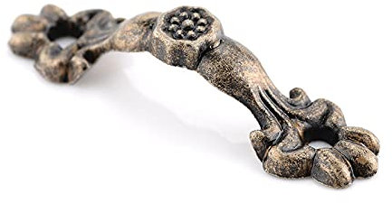 10 pz Scatola Maniglia 43 X 10 MM In Lega di Zinco Manopola Tracery Tono Bronzo Antico Tira Per Cassetto Portagioie In Legno Ferramenta per mobili, A