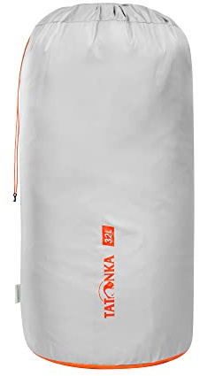 Tatonka Packbeutel Stuff Bag 32l - Leichter Packsack mit Schnürzug - Aus recyceltem Polyester - 32 Liter Volumen (Grey)