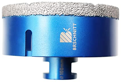 Diamant Fliesenbohrer 100mm - M14 Diamantbohrer Lochsäge für Fliesen Porzellan Keramik Marmor Granit Bohrungen, für Winkelschleifer