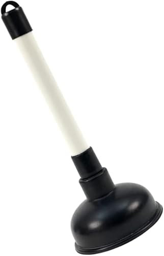 Toilet Plunger & Kitchen Sink Unblocker with (4 inch) Cup & (9 inch) Handle Drain. Unblocker Sink Plunger Drain Unblocker for Home Bath, Kitchen, Sink & Shower unblocker.Black/White