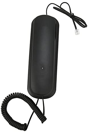 Schnurgebundenes Telefon, an der Wand Montierbares oder Tisch-Festnetztelefon mit Wahlwiederholung, Stummschaltung, Haustelefon für Hotel Badezimmer, Schwarz