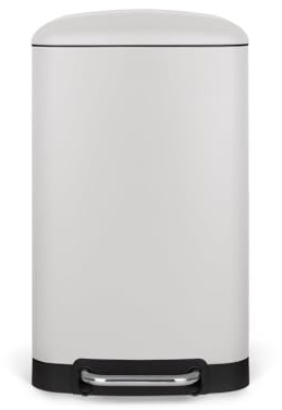 Avilia Pattumiera Cucina Pedale 30L Metallo Bianco - Portarifiuti Bagno Design Moderno