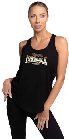 Lonsdale kvinnor Singlet LISMOYNY, Svart/guld, M, 117603