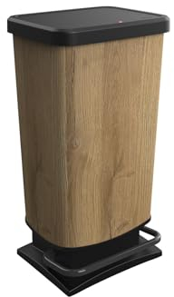 Rotho Pattumiera con Pedale, Polipropilene, 40Lt, Marrone, 40tl