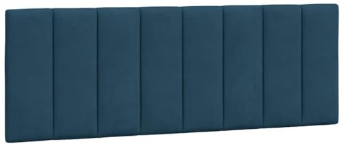vidaXL Kopfteil-Kissen Hanko Blau 140 cm Samt
