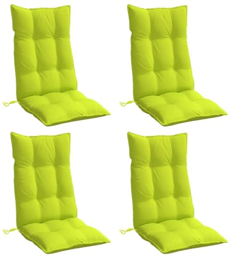 vidaXL Hochlehner-Auflagen 4 STK. Knallgrün Oxford-Gewebe