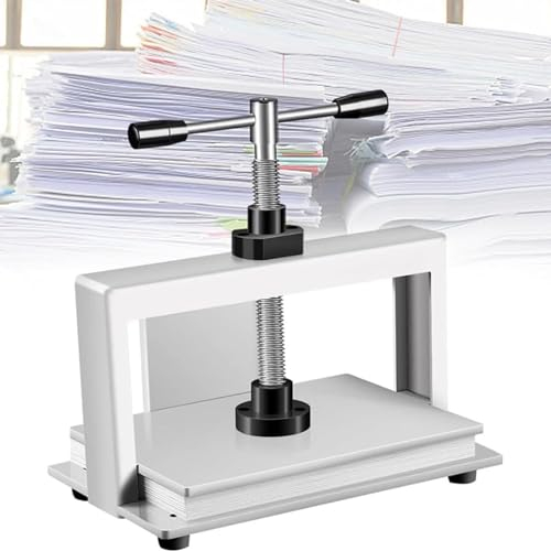 DPLWJPP Buchbinder Buchbinderpress A4/A3 Abflacher Flachdrücken Maschine,Rechnungen/Banknoten/Bücher/Briefmarken Manuelle Buch Glättung Nipping Maschine,A3