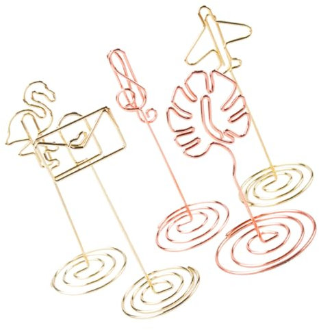 CANIGHT 5stücke Metall Memo Clips Kleine Schreibtisch Clips Für Notizen Fotos Nachrichten Flamingo Flugzeug Note Umschlag Monstera Dekoration Für Zuhause Leicht Und Stylisch