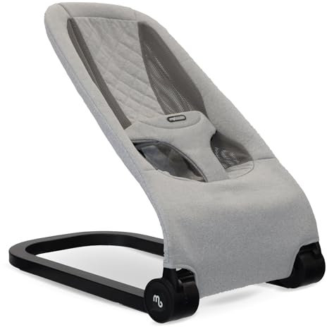 My Babiie Reclining Baby Bouncer – Newborn Ergonomic Bouncer Chair, from Birth to 9 Months (9kg) - Grey