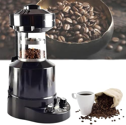 Electric Coffee Bean Roaster- with Timer, Automatic Air Coffee Roasting Machine, Adjustable Wind Speed, Cold/hot Air Adjustment, Suitable for Cafes, Restaurants, Home Offices,A