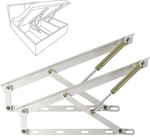 Mecanismo de elevación de cama de almacenamiento Kit de elevación de cama hidráulica, 2 piezas Mecanismo de elevación de cama hidráulica, Mecanismo de elevación de cama de elevación, Bisagras de reso
