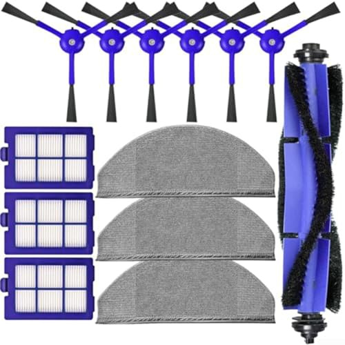 Niceminiwall Replacement Accessories Set,1 Roller Brush+ 3 Filter Screen+3 Rag+6 Side Brush,For Robo*Vac For X8 Series Robot Vacuum Cleaner(A)