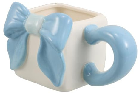 JECOMPRIS Porzellan Kaffeetasse Mit Bowknot Design Hübsche Teetasse Für Heiße Getränke Für Nachmittagstee Und Vielseitig Einsetzbar Büro Und Zuhause
