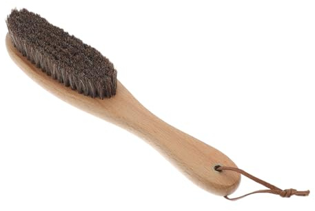 Milisten Coat Brush Horsehair Bristles Wooden Handle Lint Remover for Clothes Pet Hair Remover Suit Brush