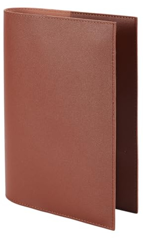 WEBEEDY A5 Couverture de Journal en PU Cuir Rechargeable Couverture de Carnet de Notes Fait à la Main Couverture de Livre Vintage Protecteur pour A5 dure Sketchbook Écrivains Adultes,15x21cm(Marron)