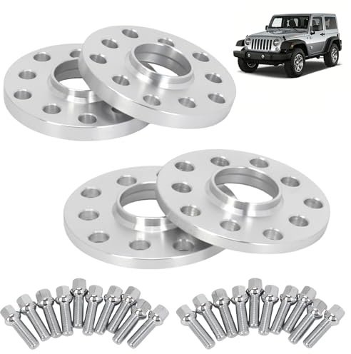 QKVBKAU Spurverbreiterung 5x112 20mm / 30mm VW Golf Tiguan Polo Passat 5x100 Spurplatte Silbrig