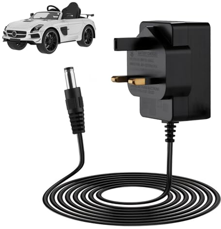 UIHRLM 12V Battery Charger for Kids Electric Car, 12Volt 1000mA Universal Charger for Child Ride on Car Motorcycle Sports Car, Quad Bike Jeeps ATV Scooter Supply Power Adapter Accessories (12V)