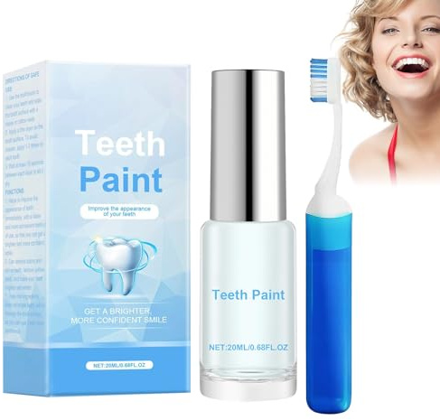 HASAIKA® Vernice Sbiancante per Denti, Sbiancamento Istantaneo per Denti, Gel Sbiancante per Denti, Copre le macchie di caffè/tabacco, rinfresca l'alito (20ml)