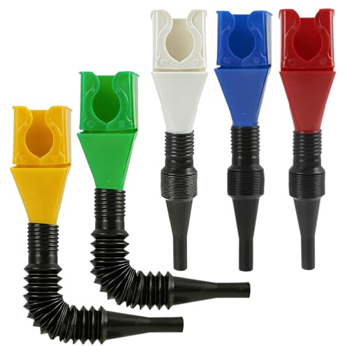 5PCS Entonnoir Universel, Entonnoir Huile Moteur Et Flexible Pour Voiture Utilisation Universelle Pour Carburant Et Huile Moteur Entonnoir Voiture Polyvalent Pour Remplissage Propre Vidange