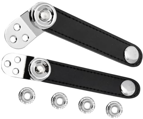 JECOMPRIS Cinghie per Fisarmonica Doppio Strato in Pelle con Fibbie Metalliche, Accessorio per Soffietto Compatto, Sostituzione Facile per Fisarmoniche Sottostanti, Set con Elementi