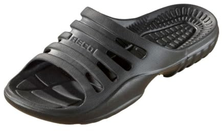 BECO Beco Pantoletten, Badelatschen Unisex, Mules Homme, Noir (Schwarz 0), 43 EU
