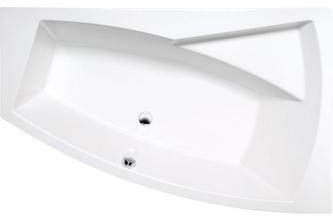 Raumsparwanne EVIA 160x100cm mit Wannenschürze, Wannenfüßen, Ausführung Rechts