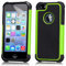 32nd ShockProof Series - Dual-Layer Shock and Kids Proof Case Cover for Apple iPhone 5, 5S & SE (2016), Heavy Duty Defender Style Case - Green