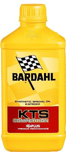 Bardahl - Olio Motore 2 tempi, Tecnologia KTS Competition, Offre una Pulizia Superiore del Motore, Formula 100% Sintetica, 1 Litro